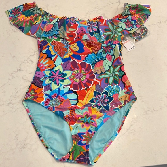 Bleu Rod Beattie Swim Blue Rod Beattie Make It Pop One Piece Nwt